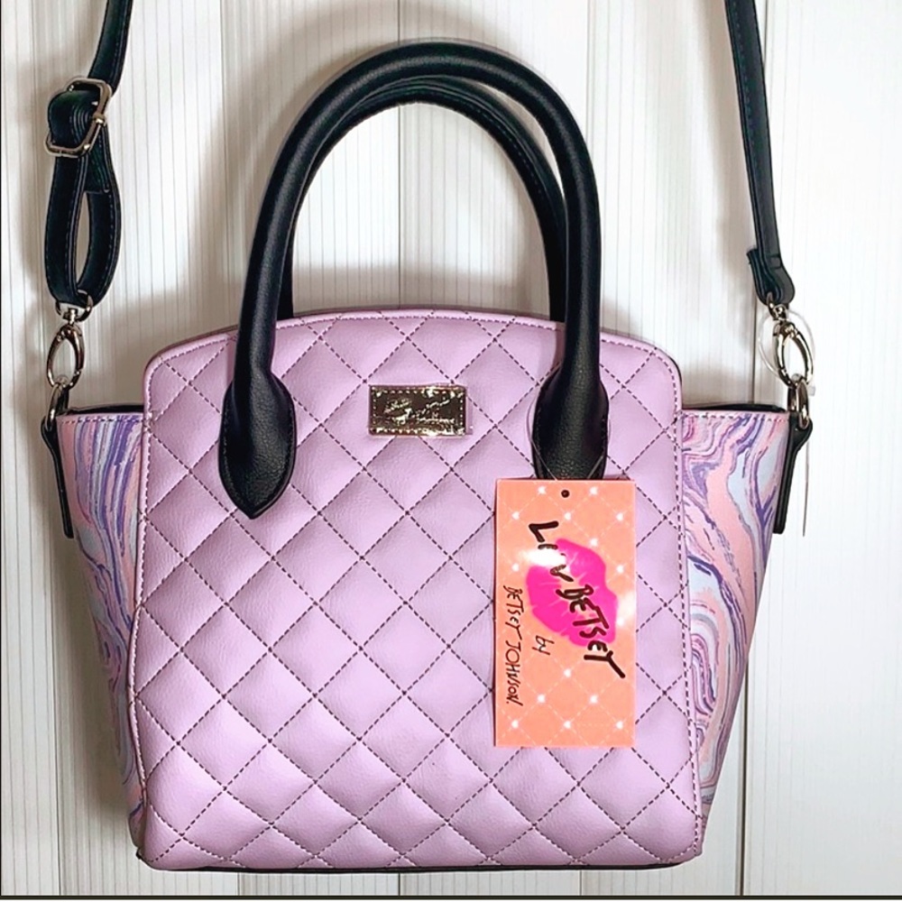 NWT Betsey Johnson quilted tye dye satchel bag - Picture 2 of 7